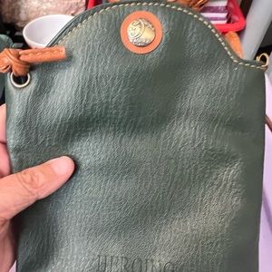 Heroing Green Leather Crossbody Bag